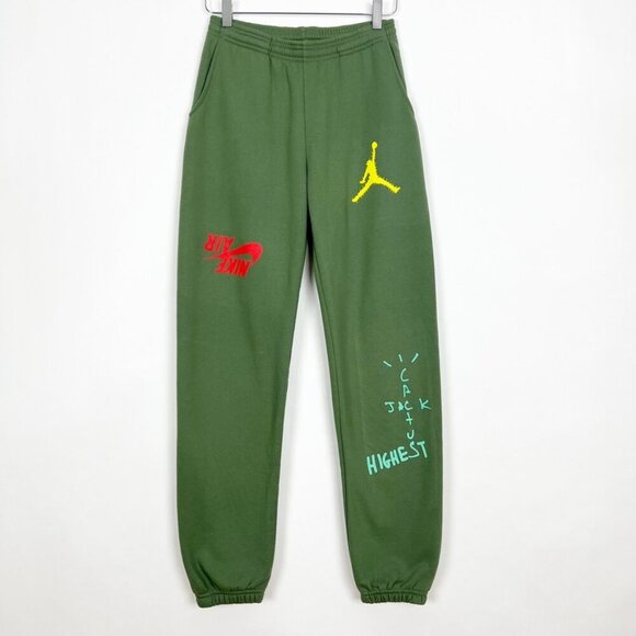 Nike Air Jordan x Cactus Jack by Travis Scott Highest Sweatpants Olive Men's S - Picture 1 of 14